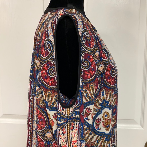 Faded Glory red/blue OS open shoulder blouse M - Picture 5 of 10